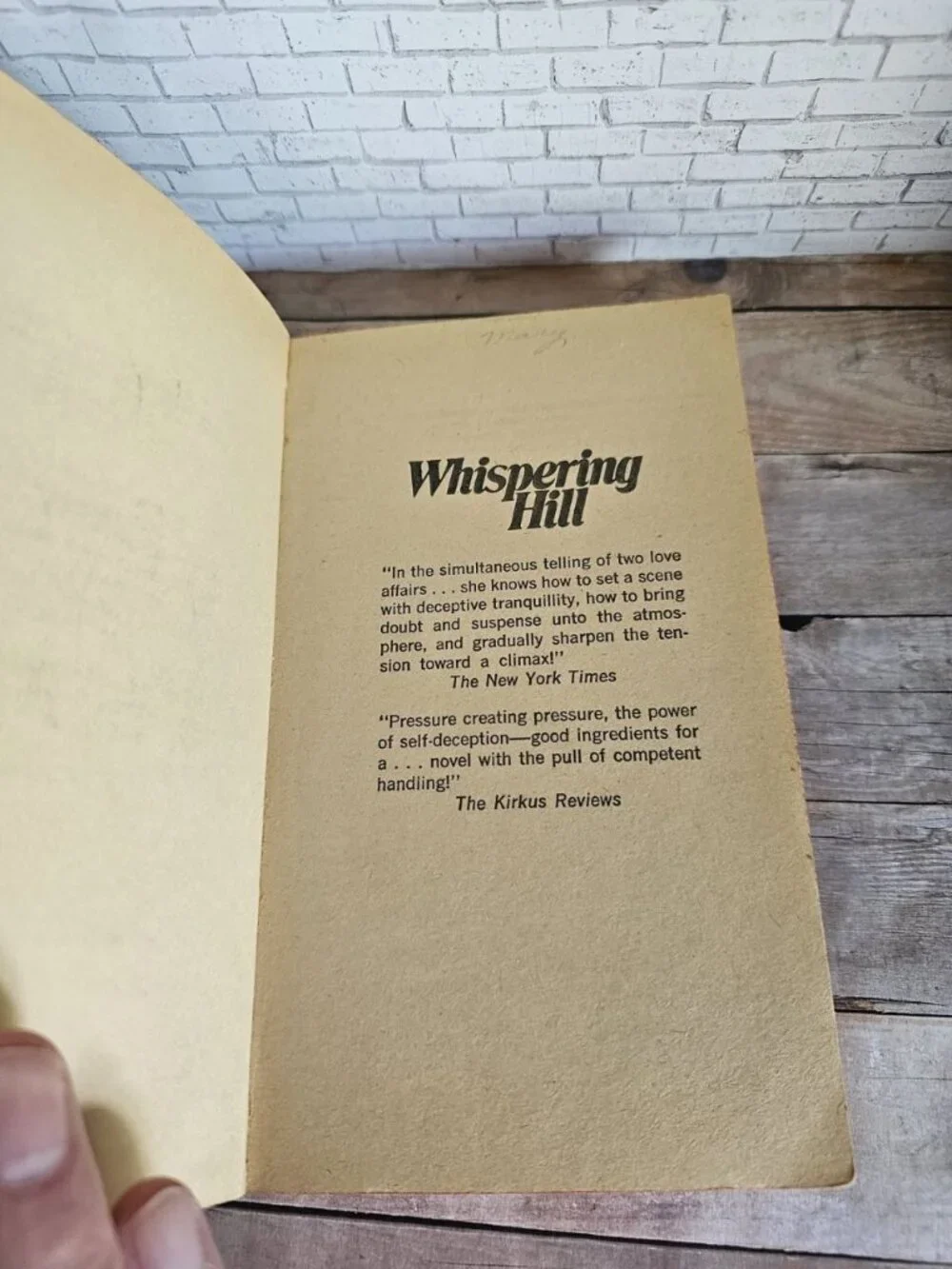 Vintage Whispering Hill Martha Albrand 1972 Gothic Romance Paperback Avon